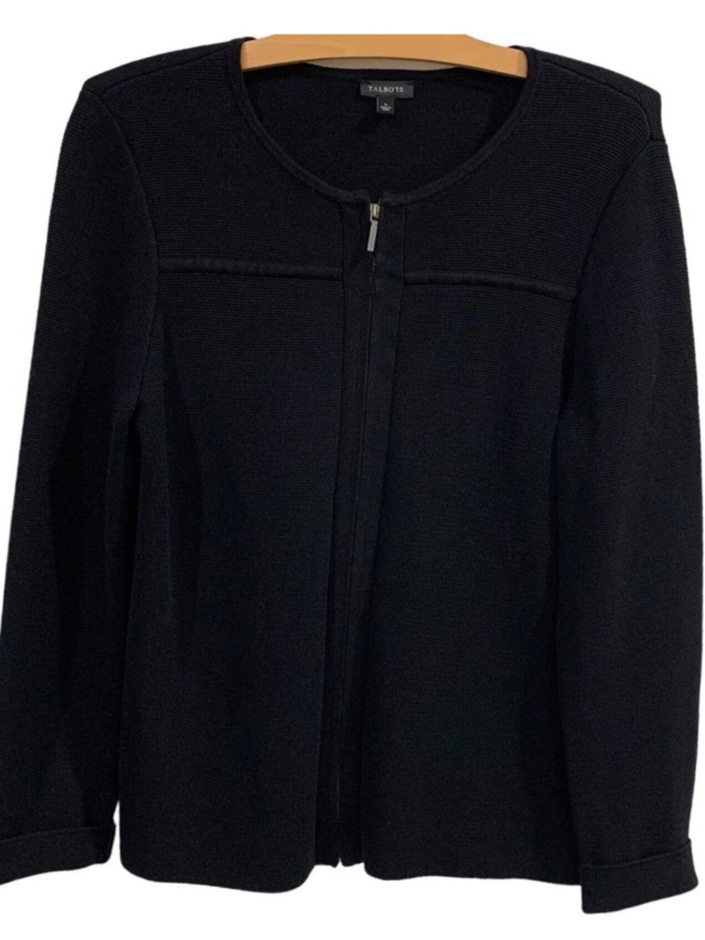 Talbots | Sweater Cardigan Full Zip Black- Size Large